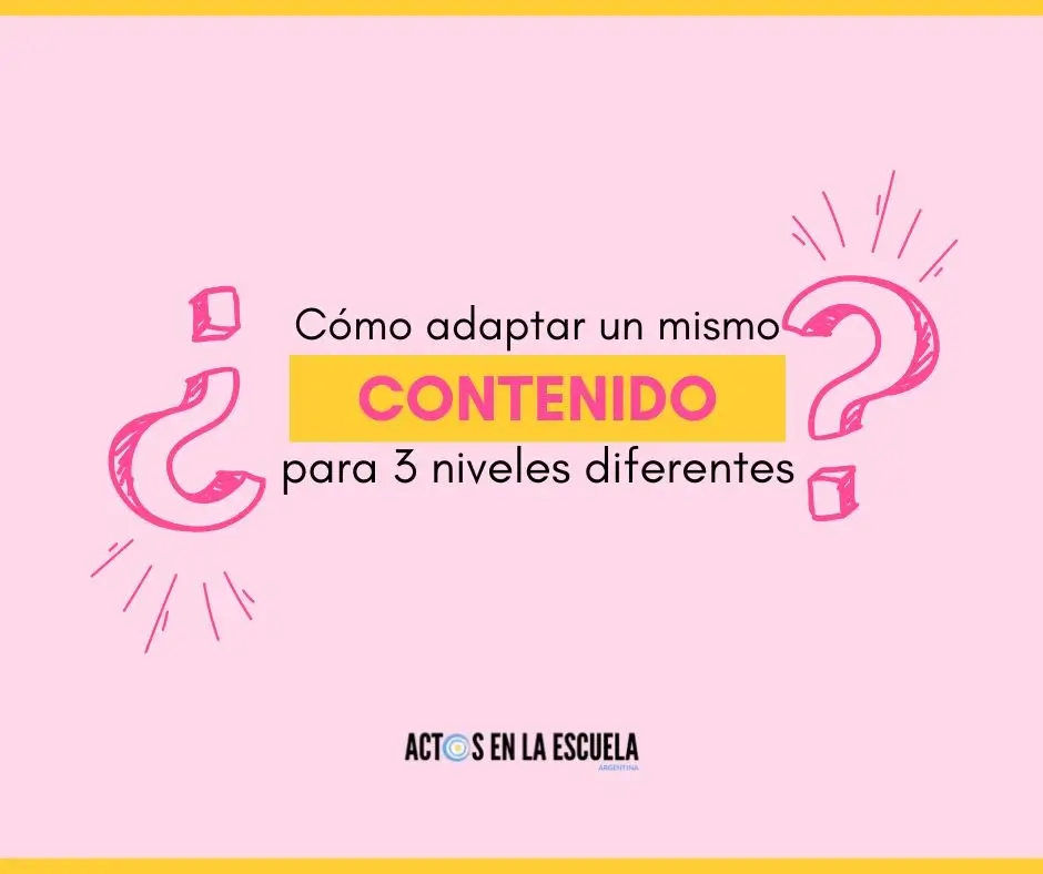 adaptar contenidos según niveles