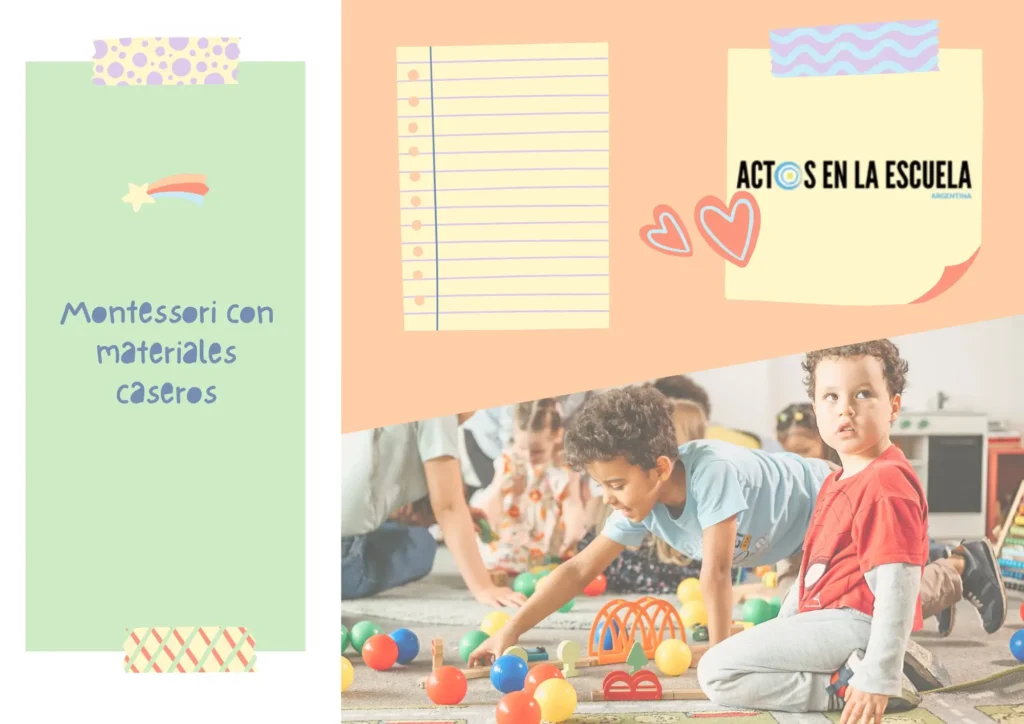 Montessori con materiales caseros