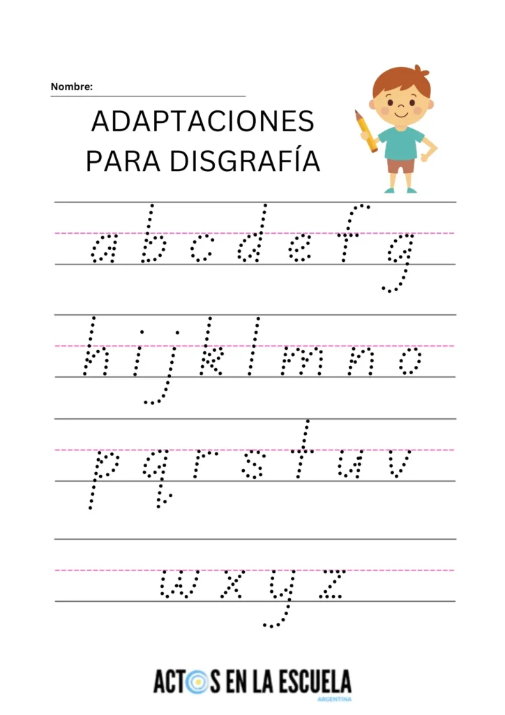 disgrafía en el aula