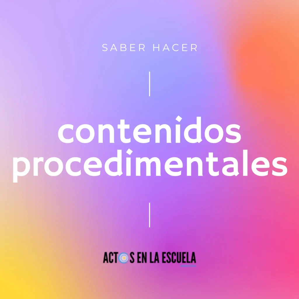 cómo enseñar contenidos procedimentales