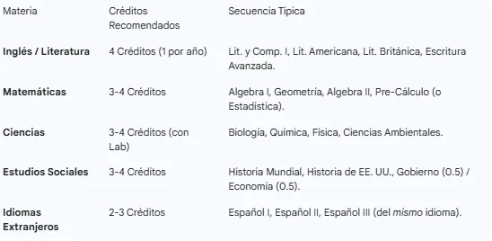 Las Materias Troncales